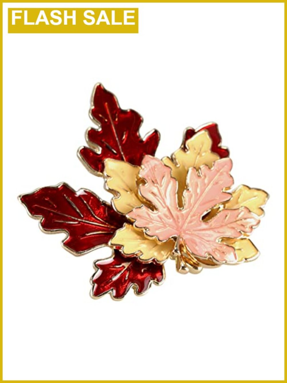 Maple Leaf Brooch Pin Autumn Fall Jewelry for Women Metal